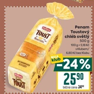 Toustový chléb Penam