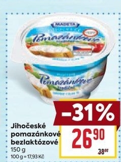Tradiční pomazánkové bez laktózy Jihočeské Madeta