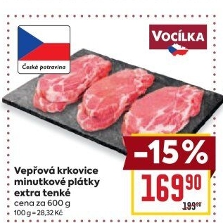 Vepřová krkovice bez kosti Vocílka