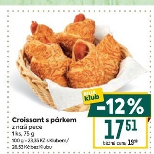 Croissant s párkem