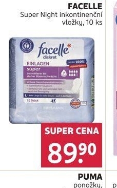 Dámské inkontinenční vložky Night Facelle
