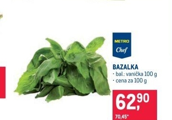 Bazalka čerstvá Metro Chef