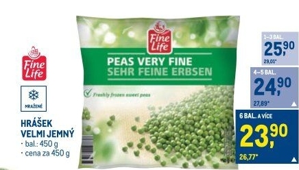 Hrášek mražený Fine Life