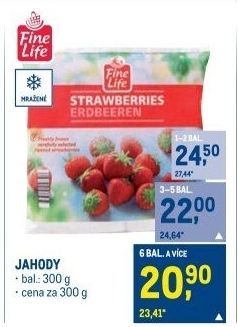 Jahody mražené Fine Life