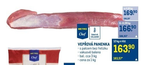 Panenka vepřová svíčková Metro Chef