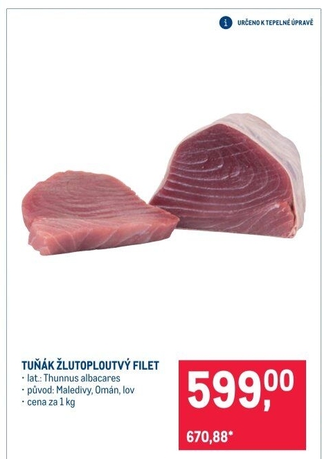 Tuňák žlutoploutvý filet