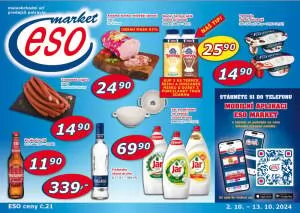 akční leták ESO MARKET 2.10.2024-13.10.2024
