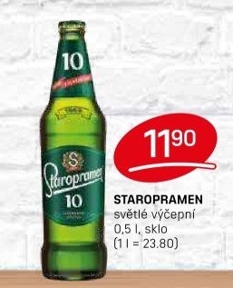 Pivo světlé výčepní 10° Staropramen