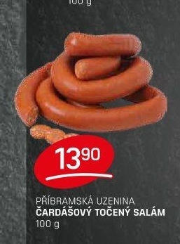 Salám Čardášový točený Příbramská uzenina