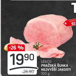 Šunka pražská nejvyšší jakosti LE&amp