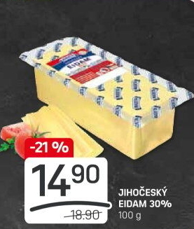 Sýr Eidam Jihočeský 30% Madeta