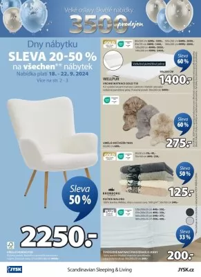akční leták Jysk 18.9.2024-20.10.2024