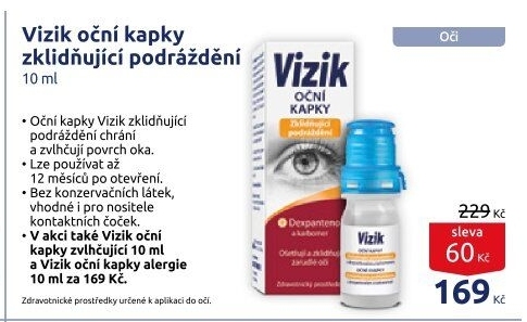 Kapky oční Vizik