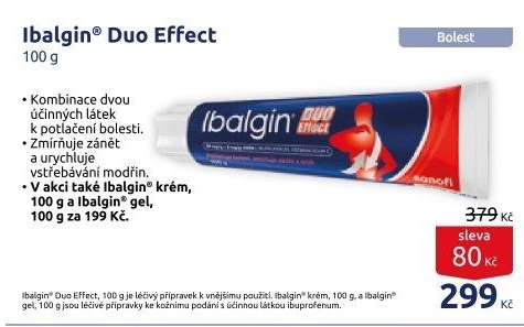 Krém proti bolesti Duo effect Ibalgin