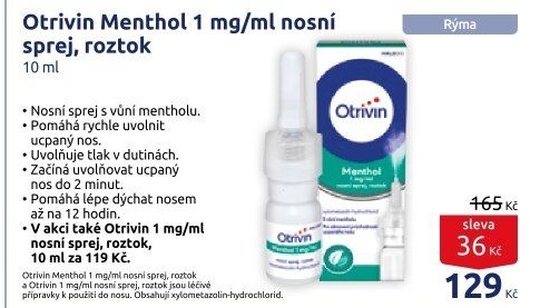 Nosní sprej 1 mg/ml Otrivin