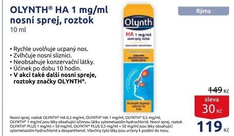 Sprej nosní HA 0,1% Olynth