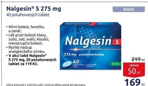 Tablety proti bolesti Nalgesin S