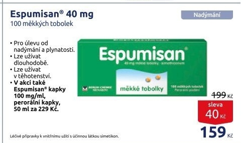 Tobolky proti nadýmání a plynatosti Espumisan