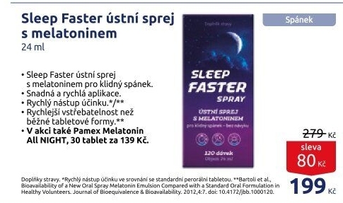 Ústní sprej na spánek s melatoninem Sleep Faster