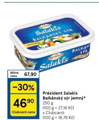 Balkánský sýr Salakis Président