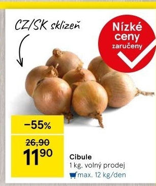 Cibule kuchyňská žlutá