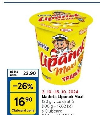 Dezert Lipánek Madeta