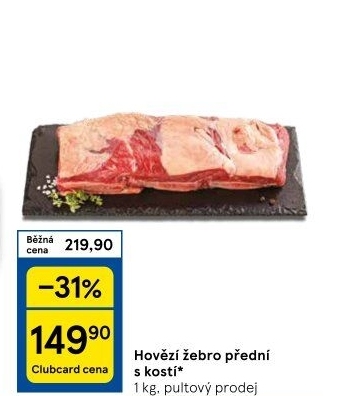 Hovězí žebra s kostí