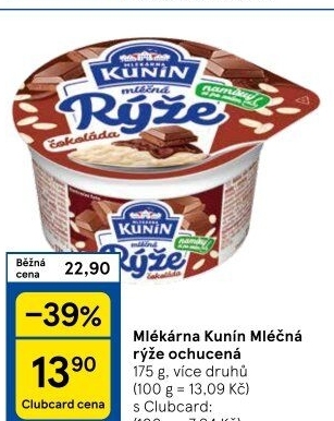Mléčná rýže Mlékárna Kunín