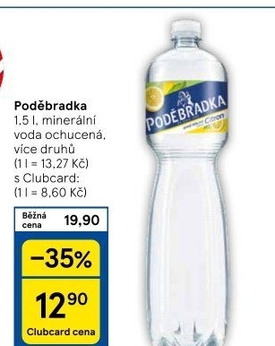 Ochucená voda Poděbradka