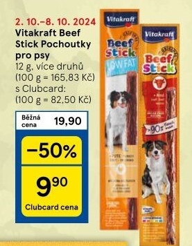 Pamlsky pro psy Beef Stick Vitakraft
