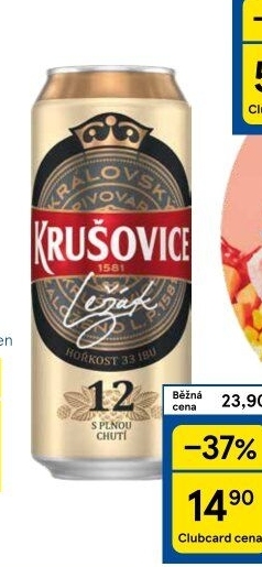 Pivo světlý ležák Královský 12° Krušovice