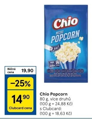 Popcorn do mikrovlnky Chio