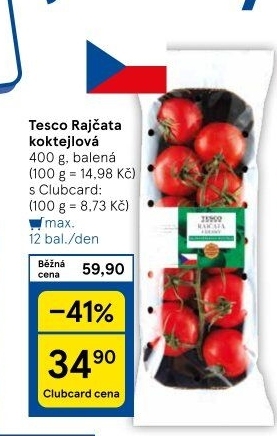 Rajčata koktejlová Tesco