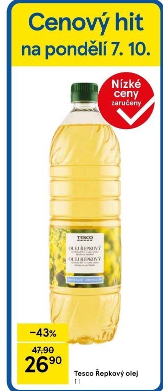 Řepkový olej Tesco