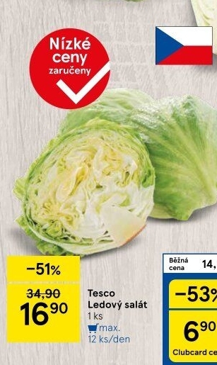 Salát ledový Tesco