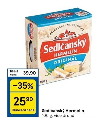 Sýr Hermelín Sedlčanský