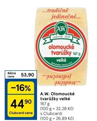 Sýr tvarůžky olomoucké A.W.