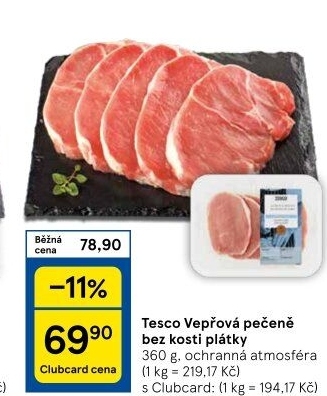 Vepřová pečeně bez kosti Tesco