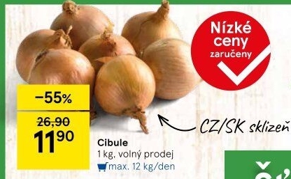 Cibule kuchyňská žlutá
