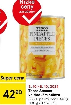 Kompot ananas Tesco