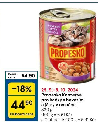 Konzerva pro kočky Propesko