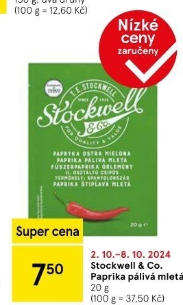Koření Paprika pálivá mletá Stockwell &amp