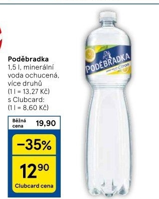 Ochucená voda Poděbradka
