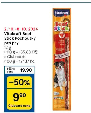 Pamlsky pro psy Beef Stick Vitakraft