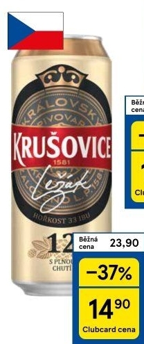 Pivo světlý ležák Královský 12° Krušovice