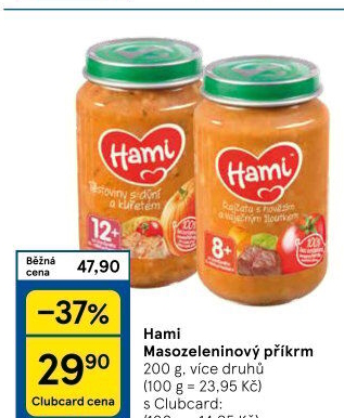 Příkrm masozeleninový Hami