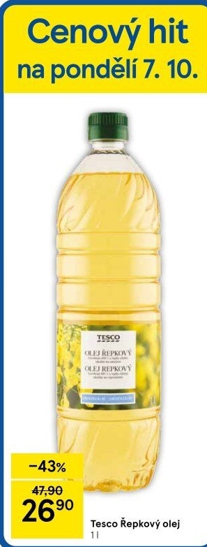 Řepkový olej Tesco