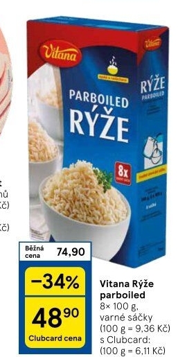 Rýže parboiled Vitana
