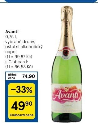 Šumivé nápoje Avanti