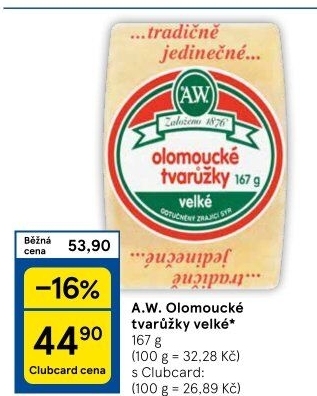 Sýr tvarůžky olomoucké A.W.